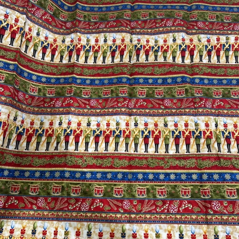 Nutcracker Christmas Cotton Quilting Fabric Judy Hansen Holly Drums 26